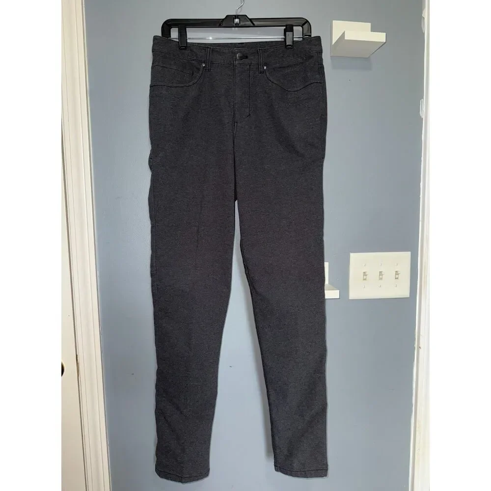 Men's Lululemon ABC Slim Tech Pants in Heathered Black Canvas | Size 30